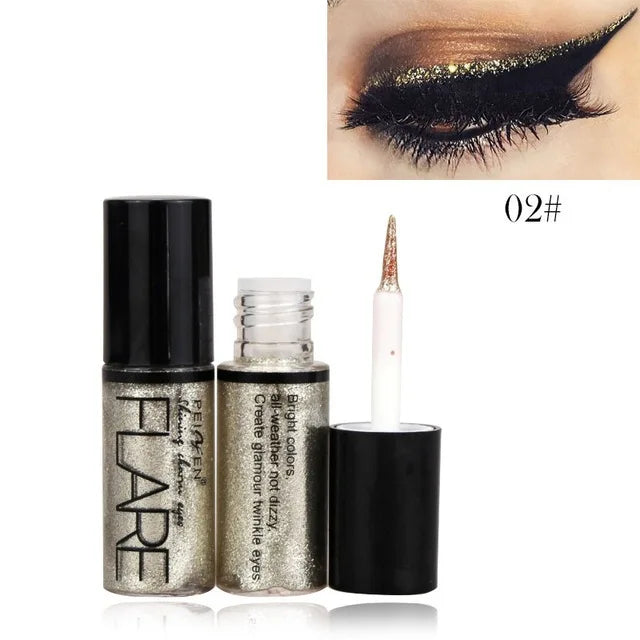 Wodoodporny eyeliner w pisaku, czarny, szybkoschnący, podwójny