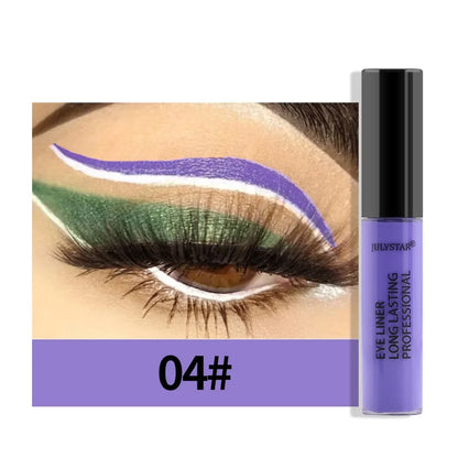 Eyelinery 8 kolorów w płynie, wodoodporny, matowy makijaż