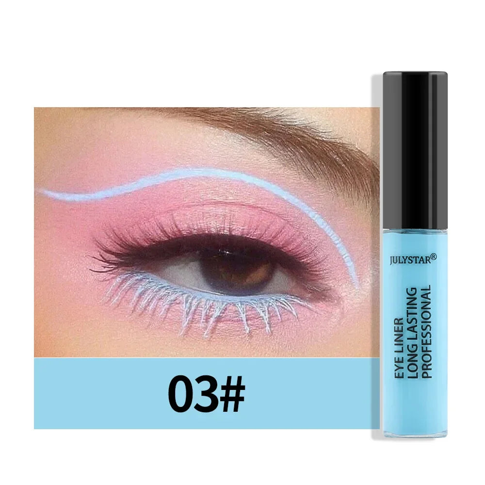 Eyelinery 8 kolorów w płynie, wodoodporny, matowy makijaż