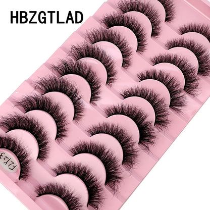 Sztuczne rzęsy z minki, ręcznie robione, naturalne, 3D, zakręcone