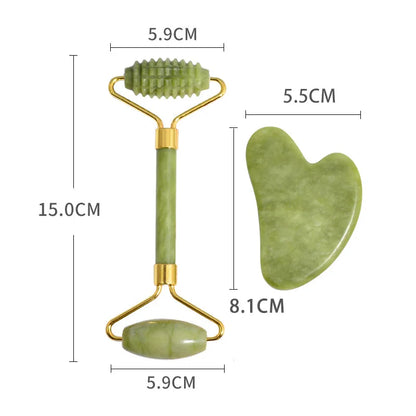 Masażery jadeitowe, Gua Sha, zestaw do twarzy i ciała