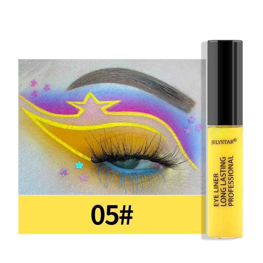 Eyelinery 8 kolorów w płynie, wodoodporny, matowy makijaż