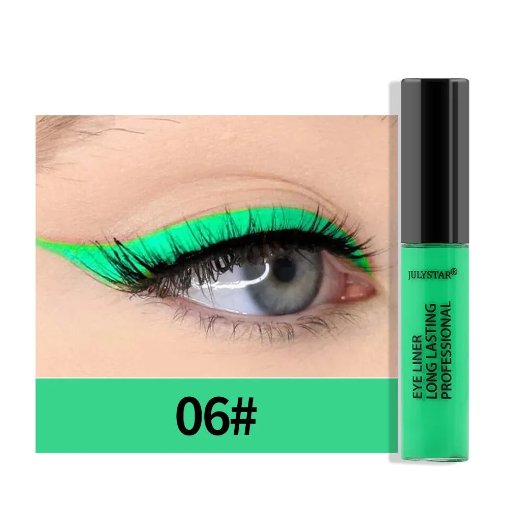 Eyelinery 8 kolorów w płynie, wodoodporny, matowy makijaż