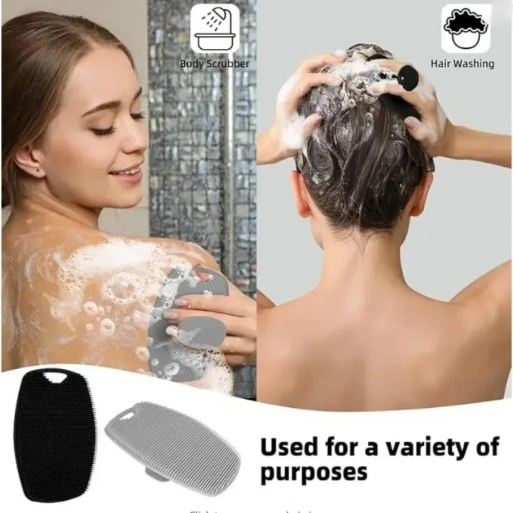 Miękka szczoteczka z silikonu do peelingu, ręczny masaż ciała, dla mężczyzn