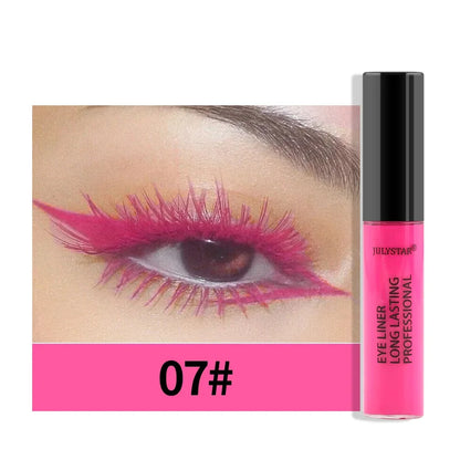Eyelinery 8 kolorów w płynie, wodoodporny, matowy makijaż