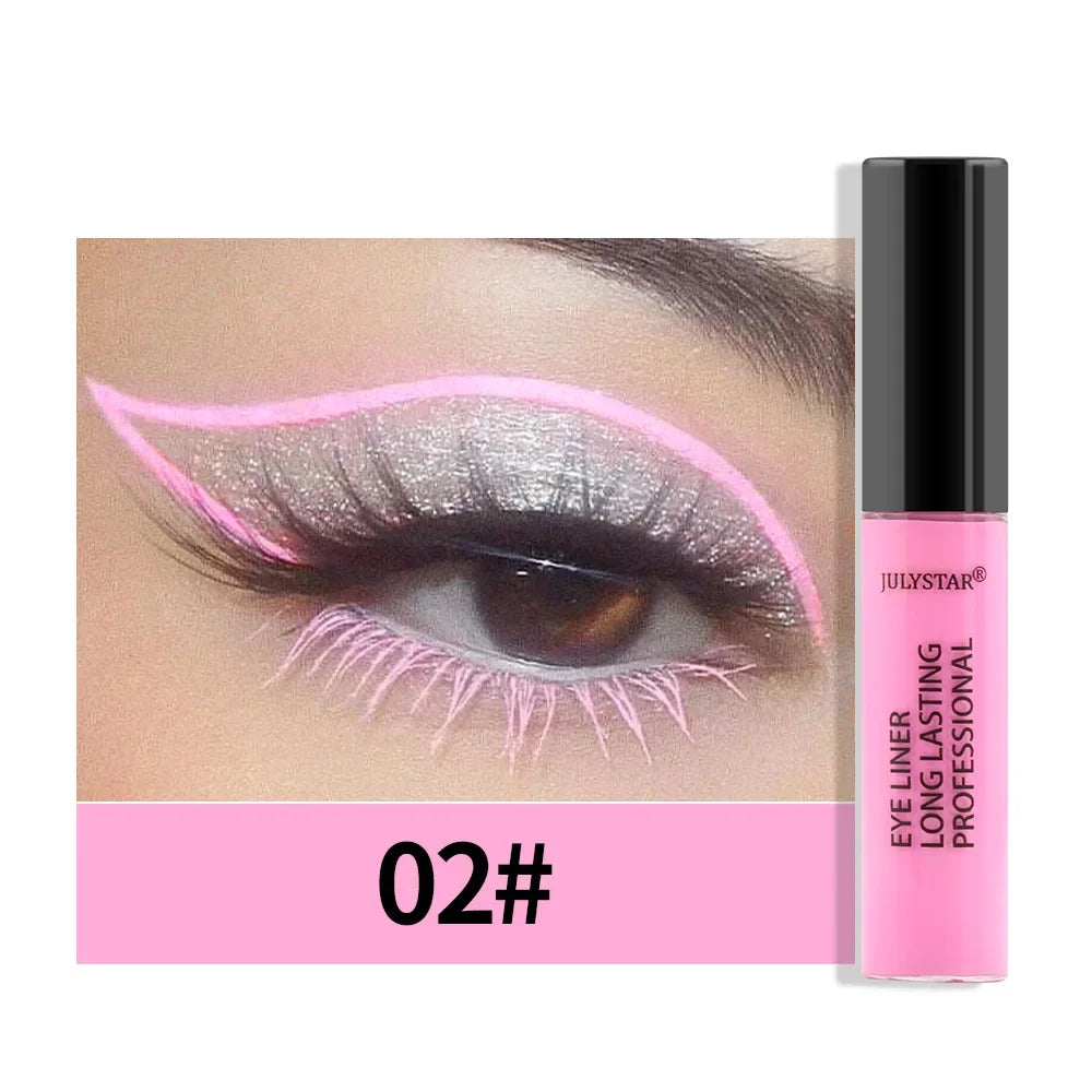 Eyelinery 8 kolorów w płynie, wodoodporny, matowy makijaż